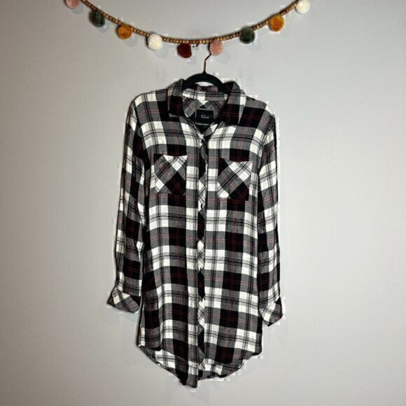 Rails plaid button down tunic dress - Picture 1 of 6